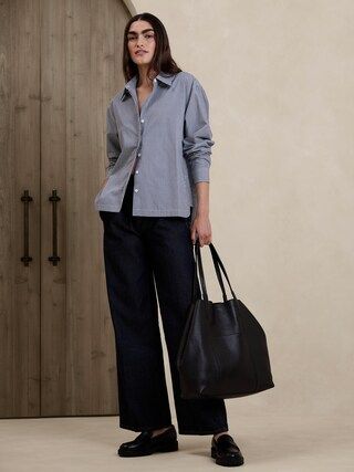 Oversized Cotton Shirt | Banana Republic Factory