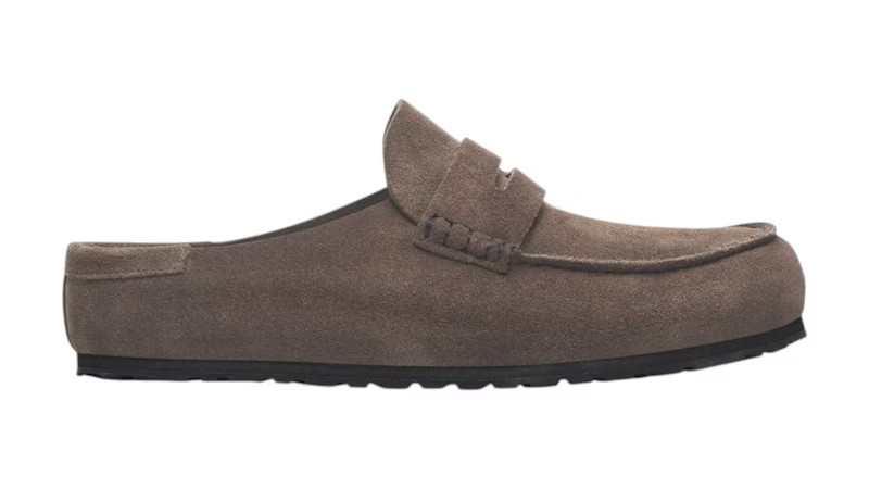 Men's Birkenstock Naples Wrapped Suede Leather Sneakers in Concrete Grey | StockX
