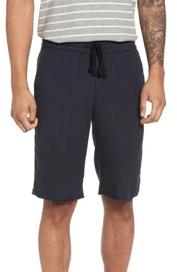 Men's Vince Raw Hem Slim Fit Track Shorts, Size X-Large - Blue | Nordstrom