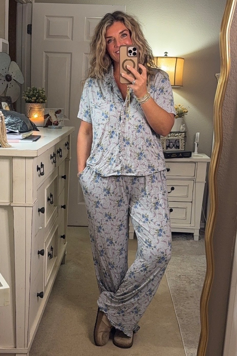 I found the coziest American Eagle pajamas and had to share 🤍 This set is a soft gray with the sweetest tiny blue flowers, and the fabric is unbelievably comfortable—lightweight, stretchy, and perfect for lounging or bedtime. The classic collar detail gives it that elevated look I love, and the pockets make it even better. If you’re looking for cute, comfortable, and practical PJs for winter, this AE set is such a good find. Cozy girl approved!

#LTKootd #LTKselfcare