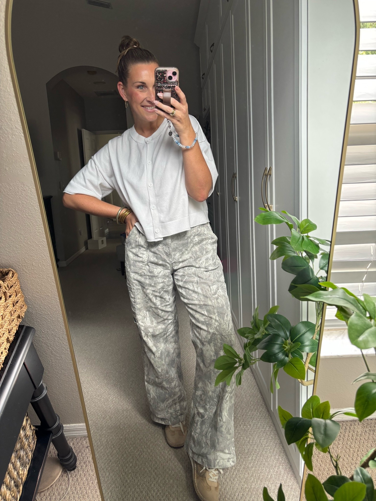 Looking like I can’t wait for Friday but this is what I wore to work today! 😆 camo pants have elastic back 👏🏼

TTS: medium

#LTKootd #LTKgrwm #LTKxWalmart
