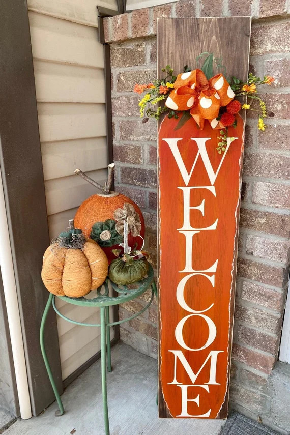 Fall Welcome Porch Sign | Etsy | Etsy (US)