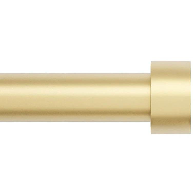 Curtain Rods with End Caps 1 Inch Black Gold Curtain Rod | Homerilla