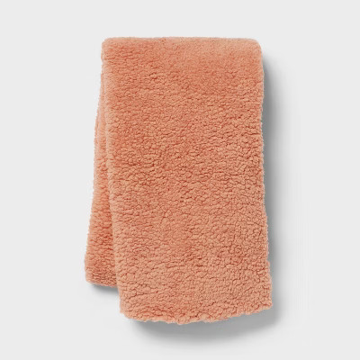 Faux Shearling Body Pillow Cover Rust - Room Essentials™ | Target