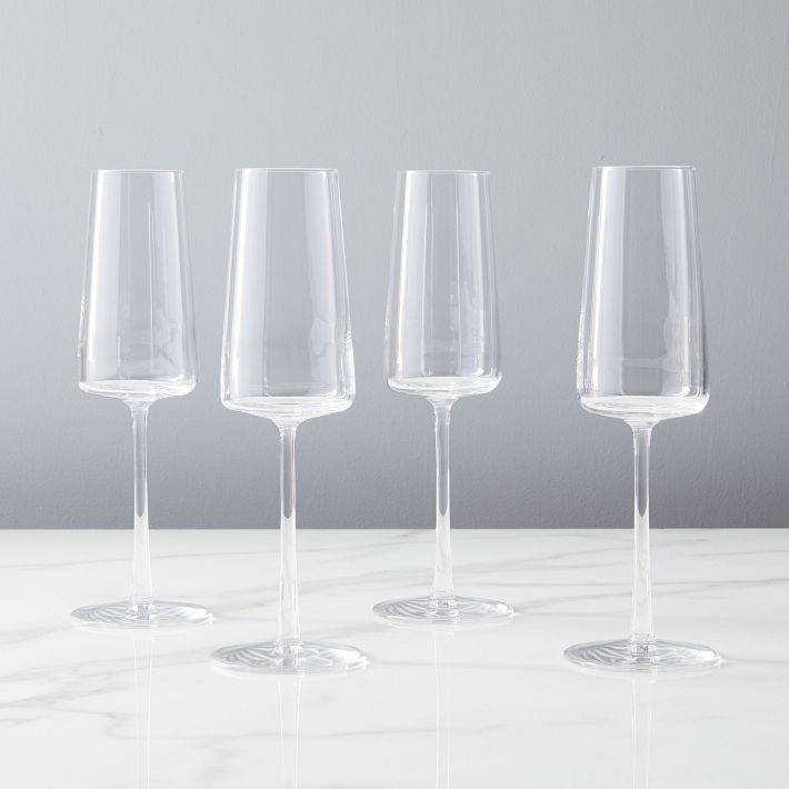 Horizon Lead-Free Crystal Champagne Flute Sets | West Elm (US)