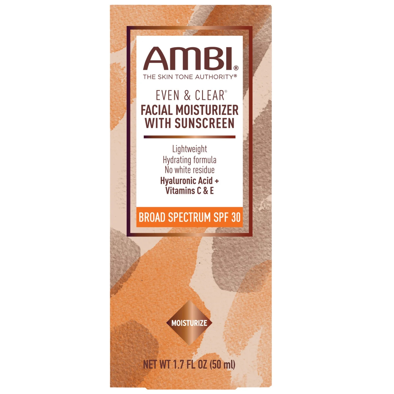 Ambi Even & Clear Daily Facial Moisturizer with SPF 30, 1.7 fl oz | Walmart (US)