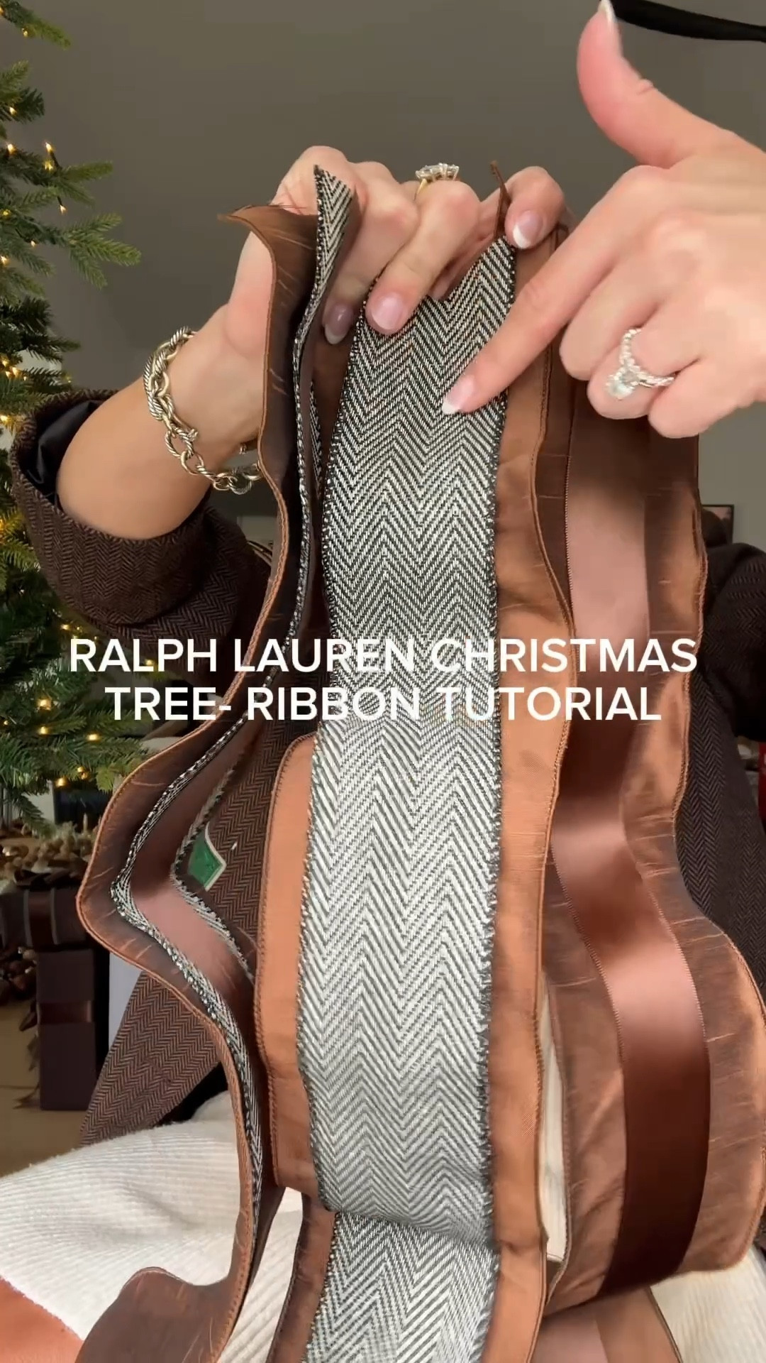 Ralph Lauren Christmas tree ribbon! This is how I put it all together there’s another tutorial for how I put it on the tree!! 

#LTKootd #LTKvlog #LTKHoliday