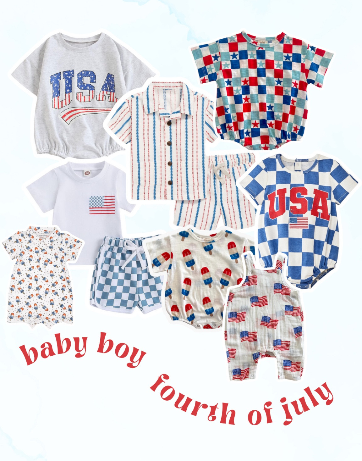 baby boy, Fourth of July picks ❤️🤍💙 

 Fourth of July, baby boy, holiday, Independence Day, spearmint, love, red, white, and blue, bubble, romper, onesie, baby boy, T-shirt, Mama, mom, babies first holiday

#LTKBaby #LTKSeasonal #LTKFamily