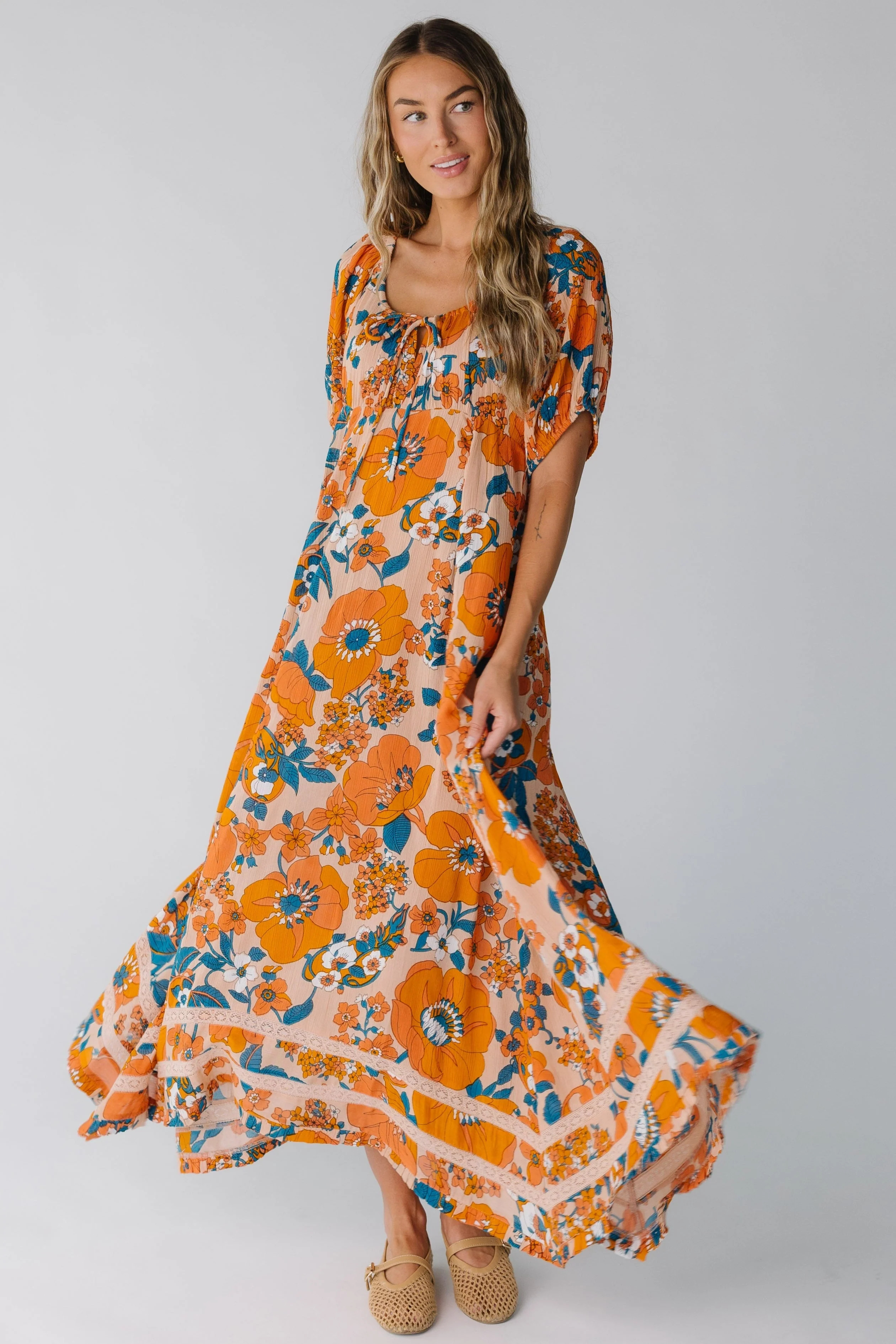 Citrus Lyon Crepe Maxi Dress | Called To Surf
