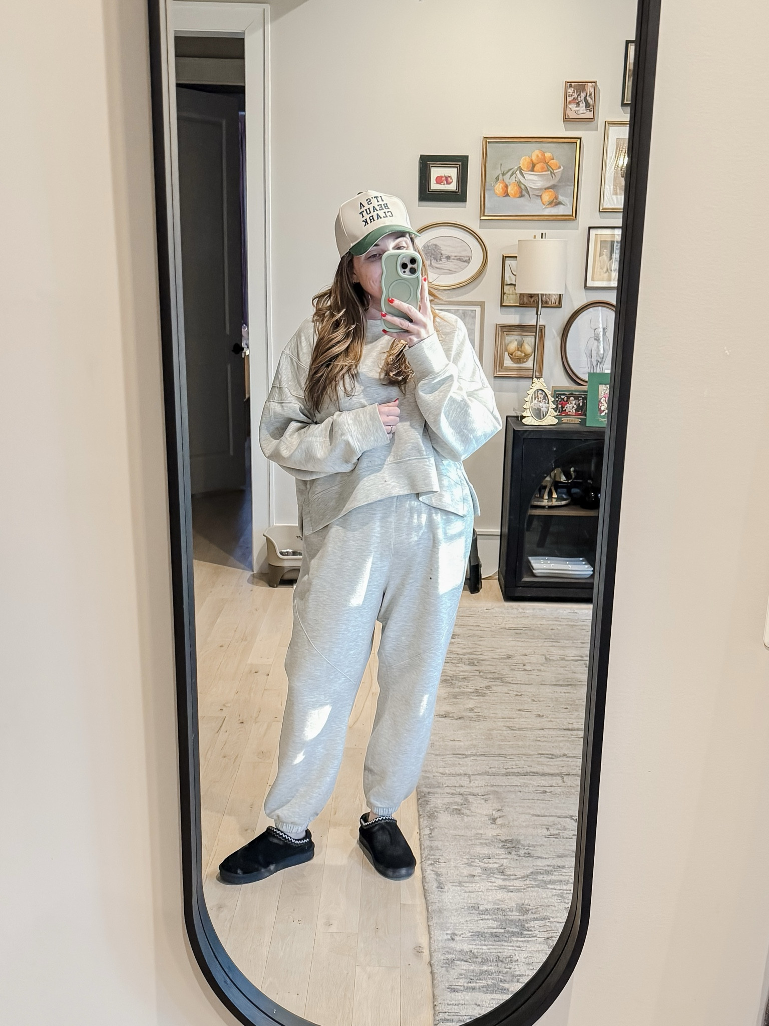 Rainy day outfit where the only thing on my agenda was getting a manicure and a pedicure! I will never not love these Abercrombie sweat sets! 
Top L / Bottoms XL / Slides tts

#LTKMidsize #LTKActive #LTKootd
