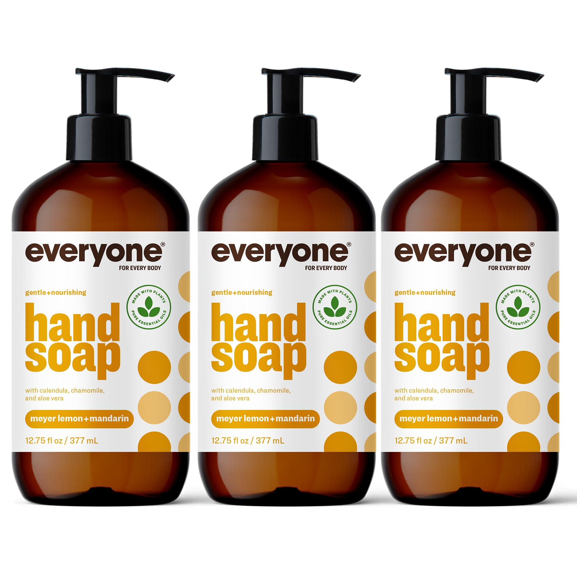 Everyone Liquid Hand Soap, 12.75 Ounce (Pack of 3), Meyer Lemon and Mandarin, Plant-Based Cleanse... | Amazon (US)