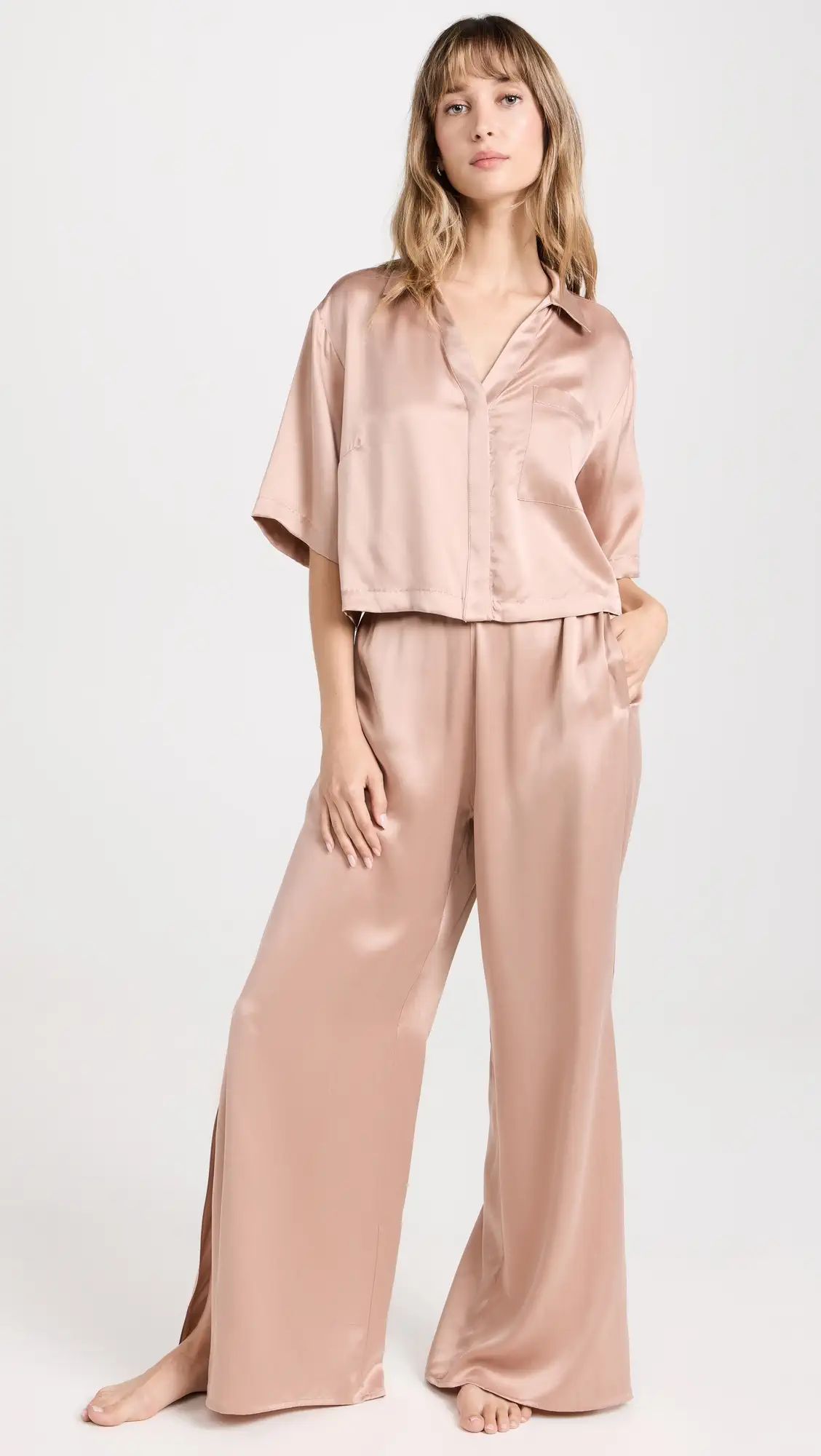 Lunya Washable Silk High Rise Pants Set | Shopbop | Shopbop