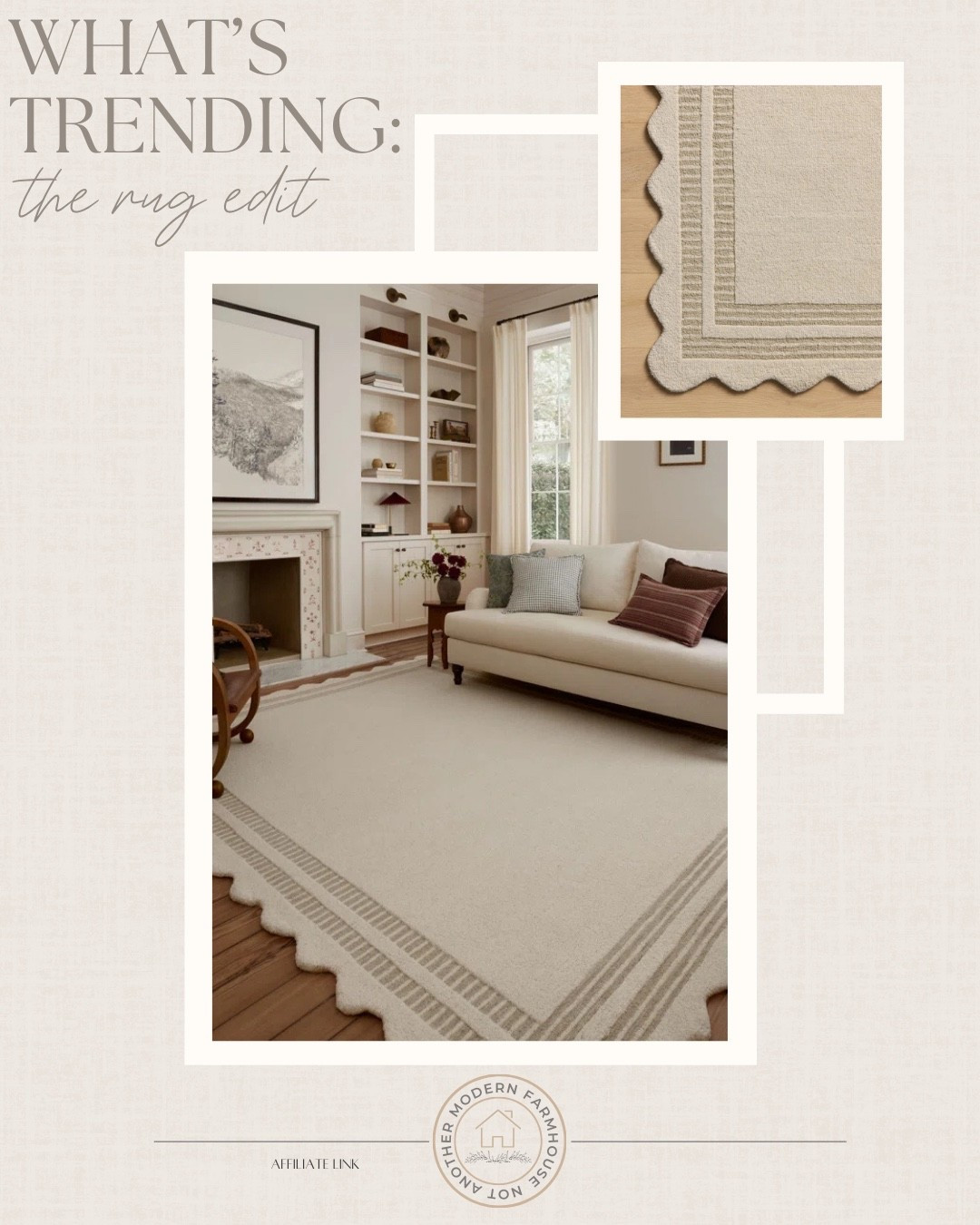 What's Trending: Rug Edit 

Loloi, affordable find, home Inspo, living room design, bedroom decor, scallop, rug, runner

#LTKSaleAlert #LTKHome