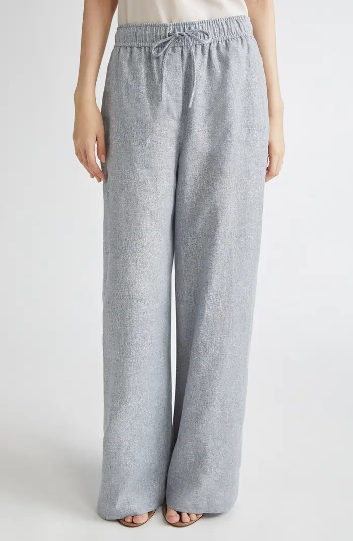 Willow Wide Leg Linen Blend Drawstring Pants | Nordstrom