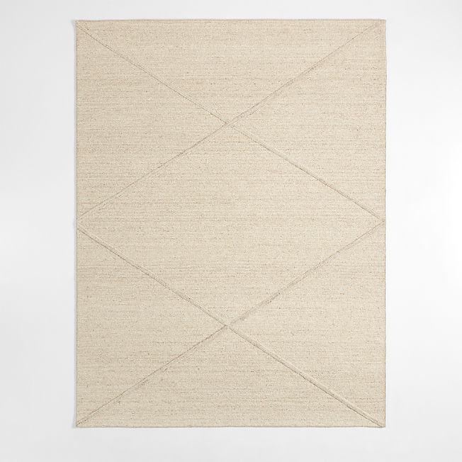 Balmoral Wool Hand-Tufted Beige Area Rug 6'x9' | Crate & Barrel | Crate & Barrel