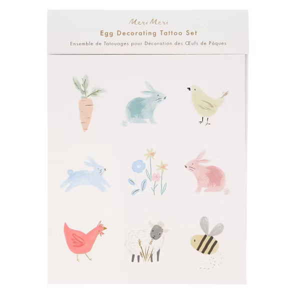 Meri Meri Spring Bunny Egg Decorating Tattoo Kit | Target