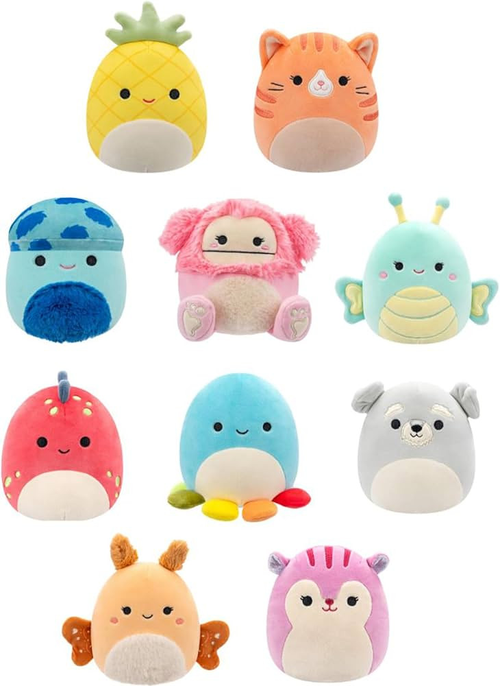 Squishmallows Original 5-Inch Plush Gigi Tabby Cat, Dolan Dino, Brina Bigfoot, Maui Pineapple, Am... | Amazon (US)