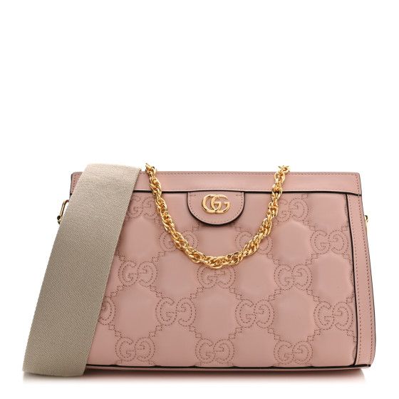 Calfskin GG Matelasse Small Slim Chain Shoulder Bag Perfect Pink Natural | FASHIONPHILE (US)