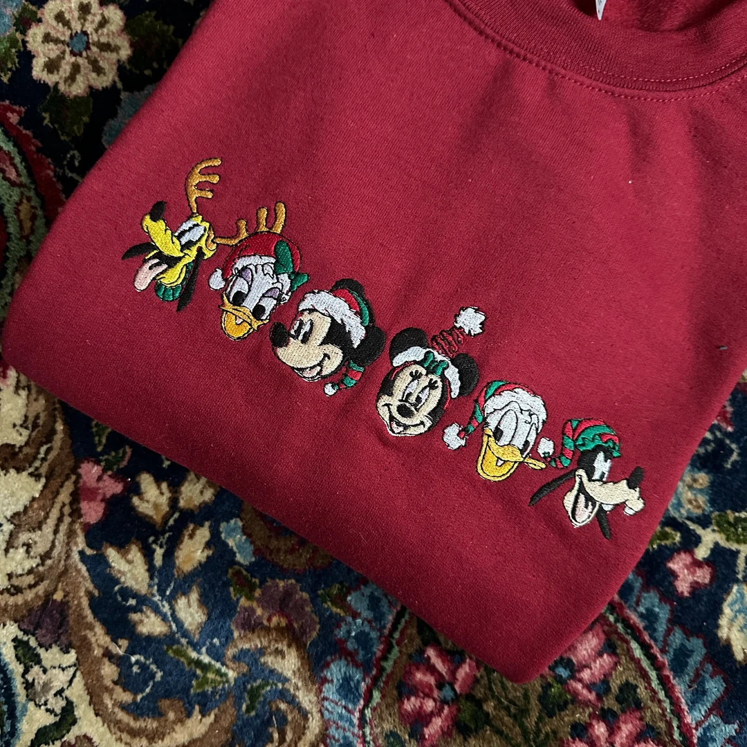 Mickey and Friends Christmas Sweater Disney Christmas Sweater Disney Christmas Sweatshirt Disney ... | Etsy (US)