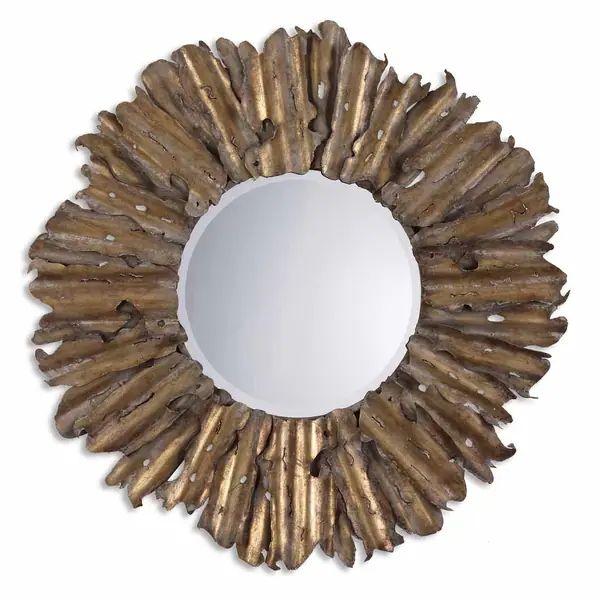 Uttermost Hemani Antique Gold Leaf Mirror | Bed Bath & Beyond