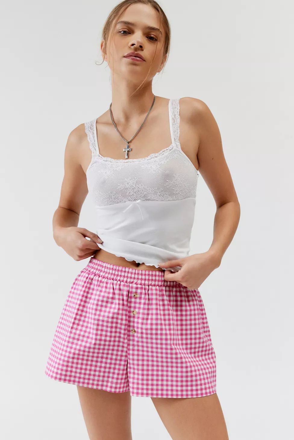 Urban Renewal Remnants Made In LA Button Front Boxer Short | Urban Outfitters (US and RoW)