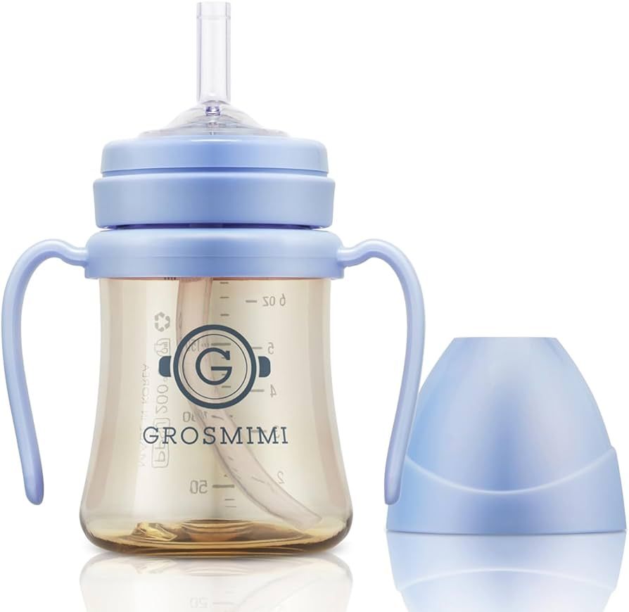 Amazon.com : GROSMIMI Spill Proof no Spill Magic Sippy Cup with Straw with Handle for Baby and To... | Amazon (US)