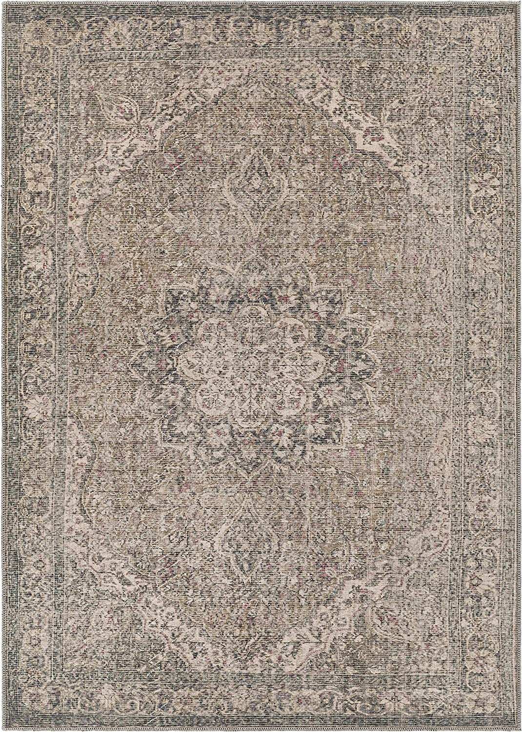 Greenpoint Machine Washable Area Rug - Oriental Persian Traditional Medallion - Bohemian Vintage ... | Amazon (US)