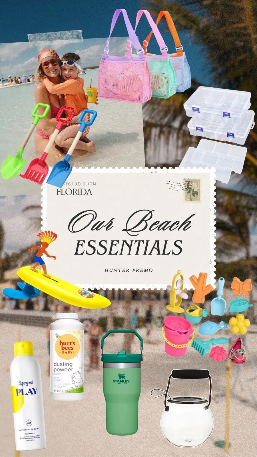 Our family beach essentials! Perfect for a summer vacation with kids!