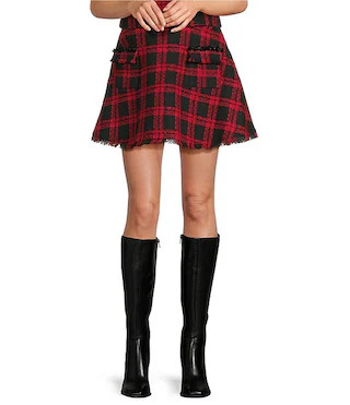 Selene A-Line Novelty Tweed Coordinating Skirt | Dillard's
