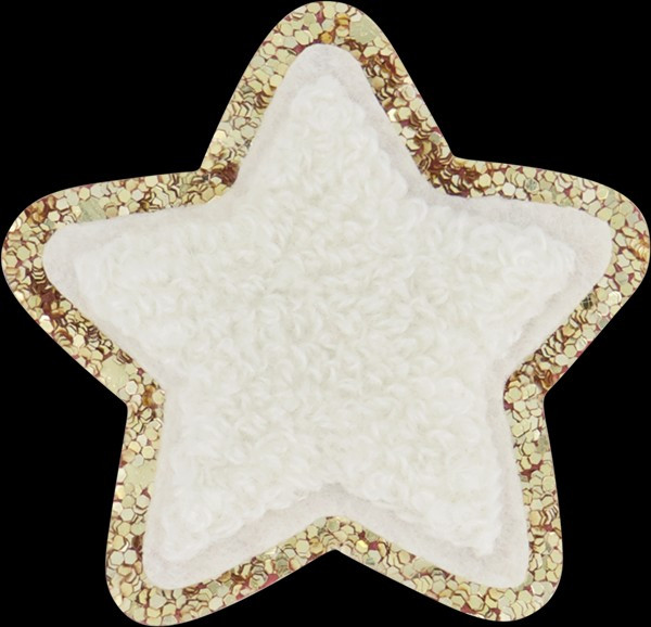 Blanc Glitter Varsity Star Patch | Stoney Clover Lane