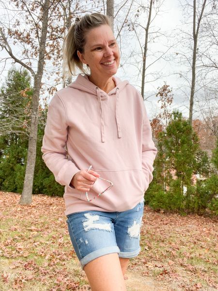 This comfy hoodie is on SALE for $20 TODAY! Sometimes you just have to shop the men’s department for comfy, soft (a little bigger) styles! My idea of perfect fall weather is being able to wear shorts + hoodie!

#LTKstyletip #LTKSeasonal #LTKsalealert