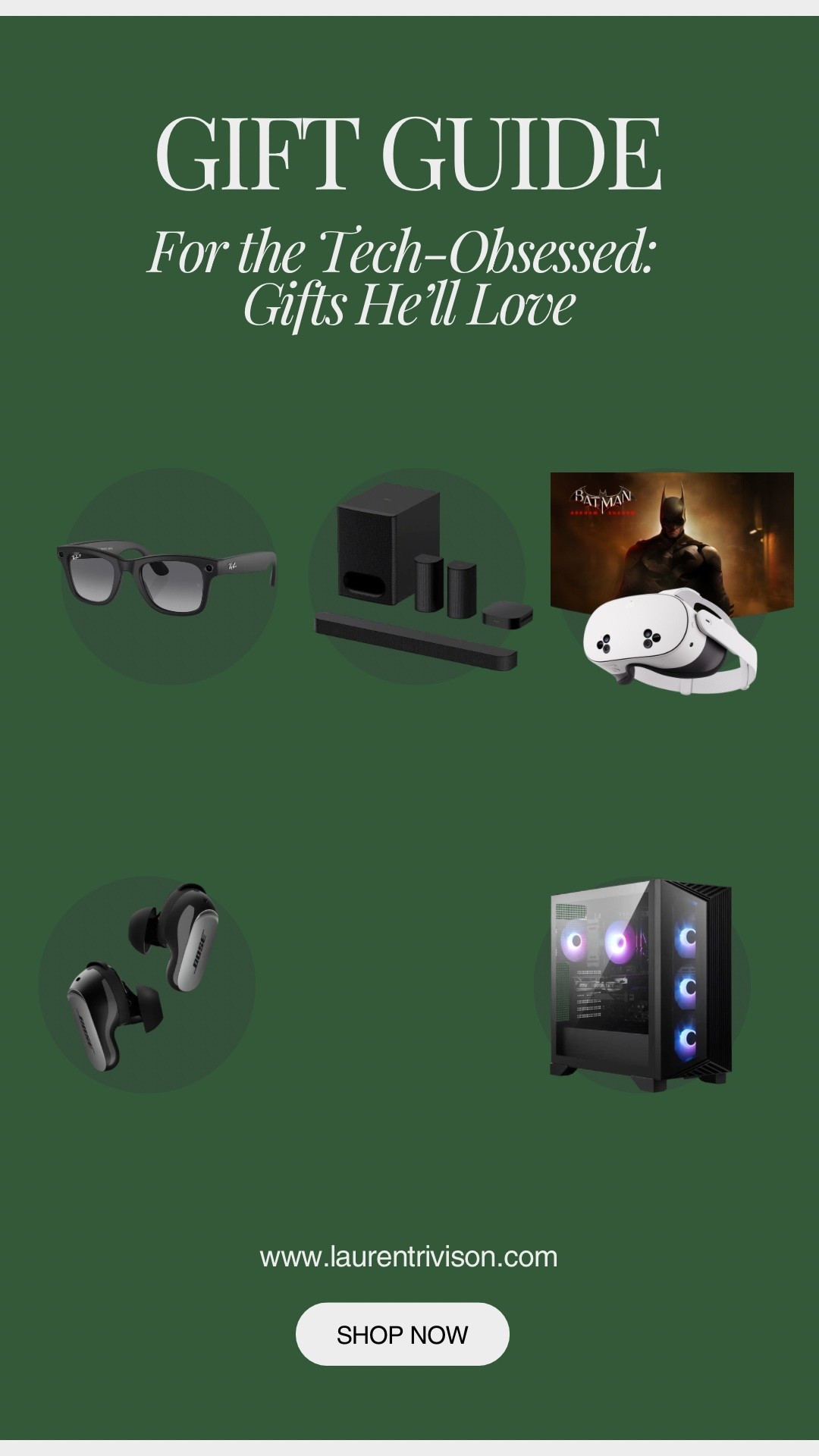 For the tech obsessed guy in your life!👾 from bose earbuds to upgrading his PC set up! Linked my recommendation below!🎮♥️

#LTKCyberWeek #LTKGiftGuide #LTKHoliday