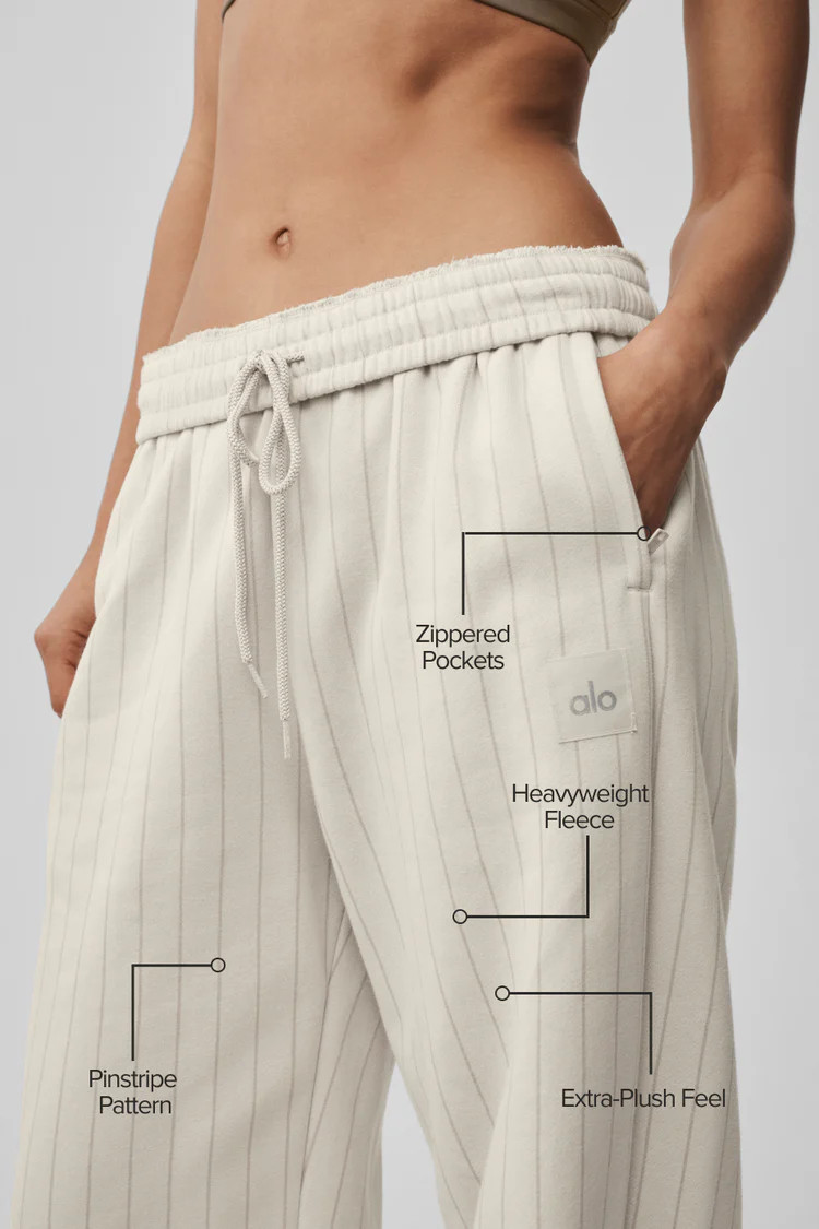 Pinstripe Straight Leg Sweatpant | Alo Yoga (US)