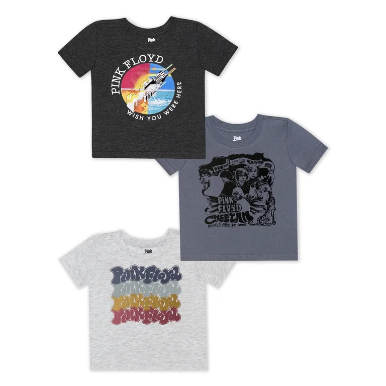 Pink Floyd Baby and Toddler Boy Short-Sleeve T-Shirts Multipack, 3-Pack, Sizes 12M-5T | Walmart (US)