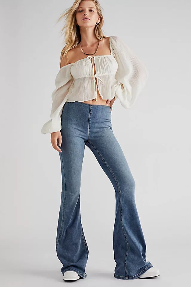 Penny Pull-On Flare Jeans | Free People (Global - UK&FR Excluded)