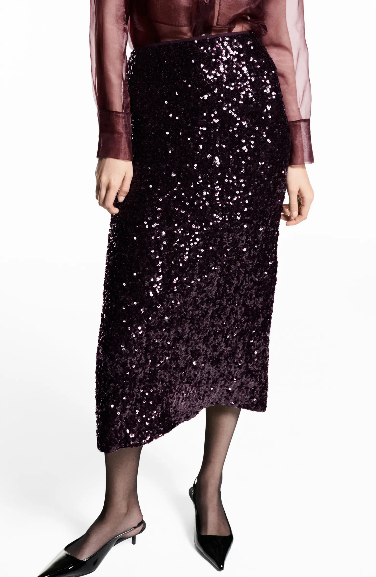 MANGO Xjavi Midi Skirt | Nordstrom | Nordstrom