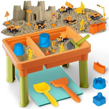 Sensory Table with Sands, Sand Table and Water Play Table Beach Toy for Kids, Indoor Outdoor Use, Sensory Toys for Toddler Age 3-5 | Walmart (US)