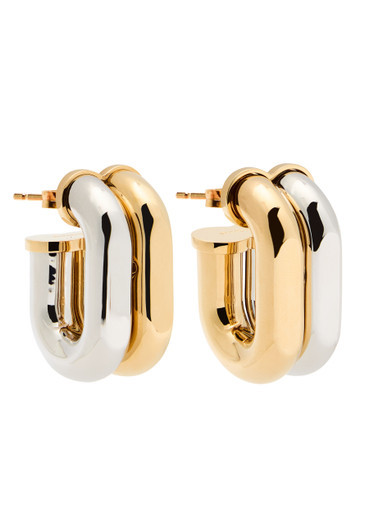 XL Link two-tone hoop earrings | Harvey Nichols
