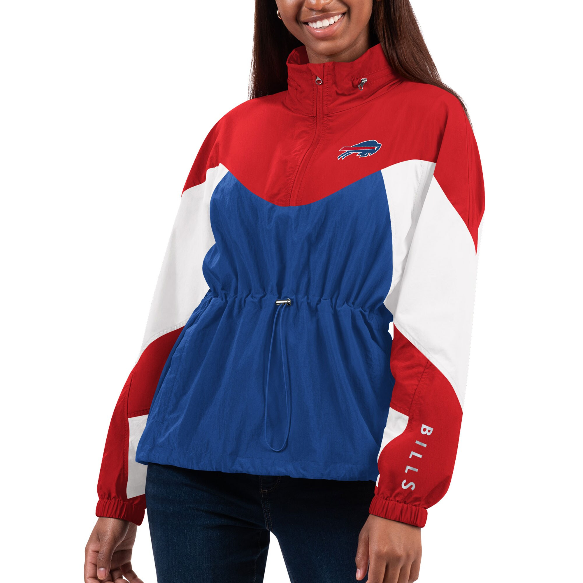 Women's Buffalo Bills G-III 4Her by Carl Banks Royal/Red Tie Breaker Lightweight Quarter-Zip Jack... | NFL Shop