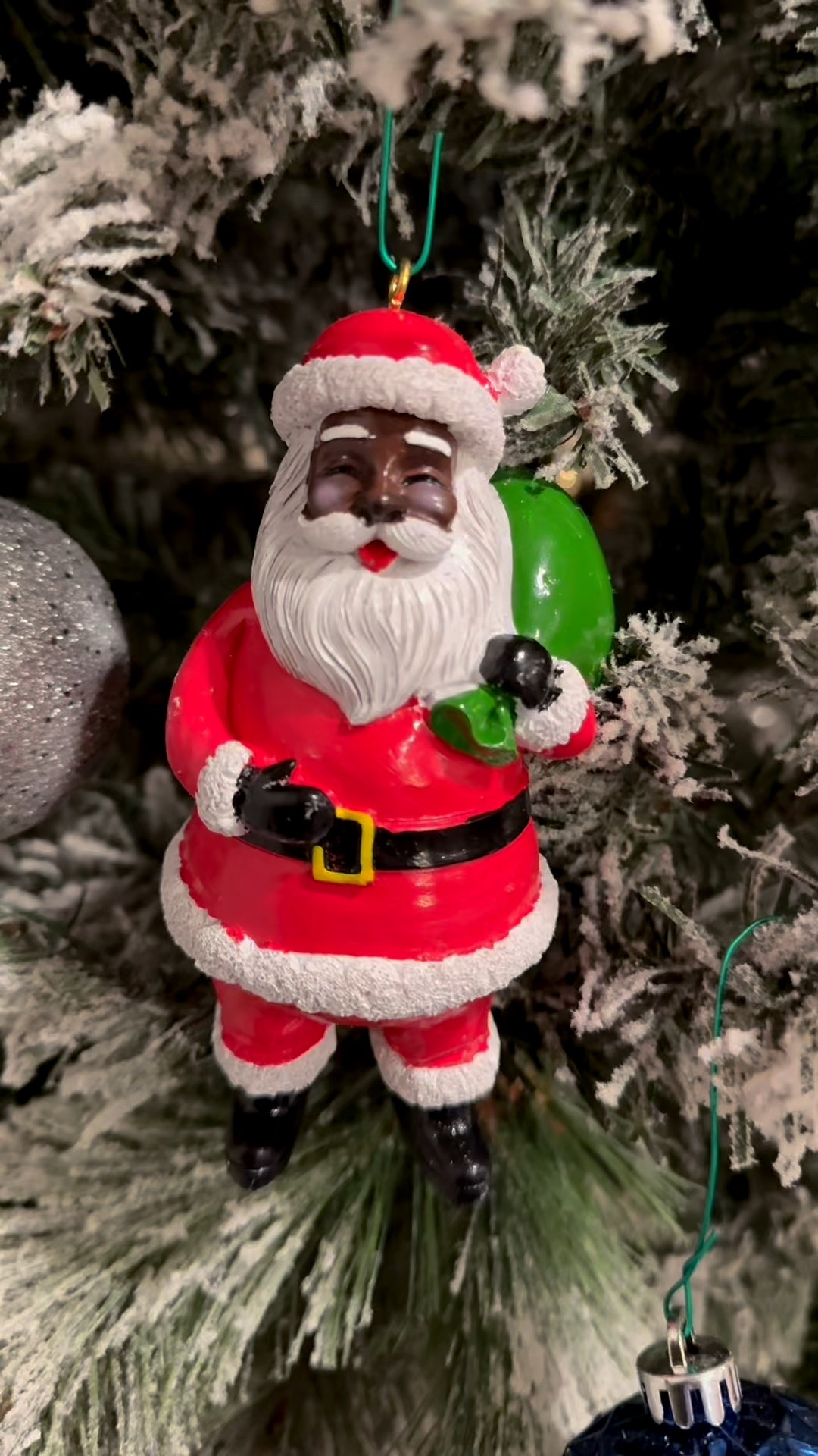 Christmas Ornament| Black Santa Claus Ornament 5.51 Inches Tall Black Santa Decorations

#LTKSeasonal #LTKHome #LTKHoliday