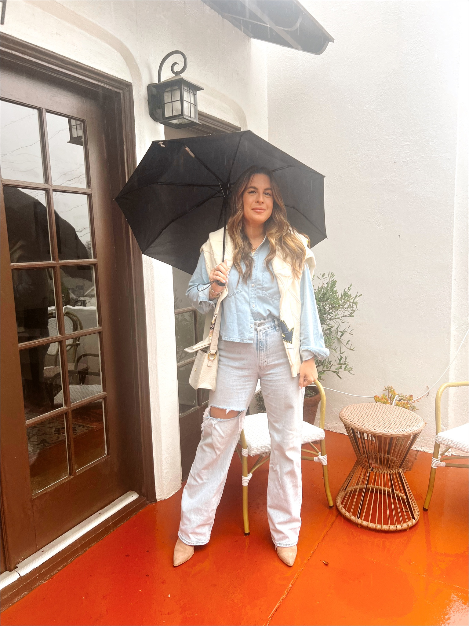 Rainy last day in Paso Robles! Love denim on denim! 

#LTKunder100 #LTKtravel #LTKSeasonal
