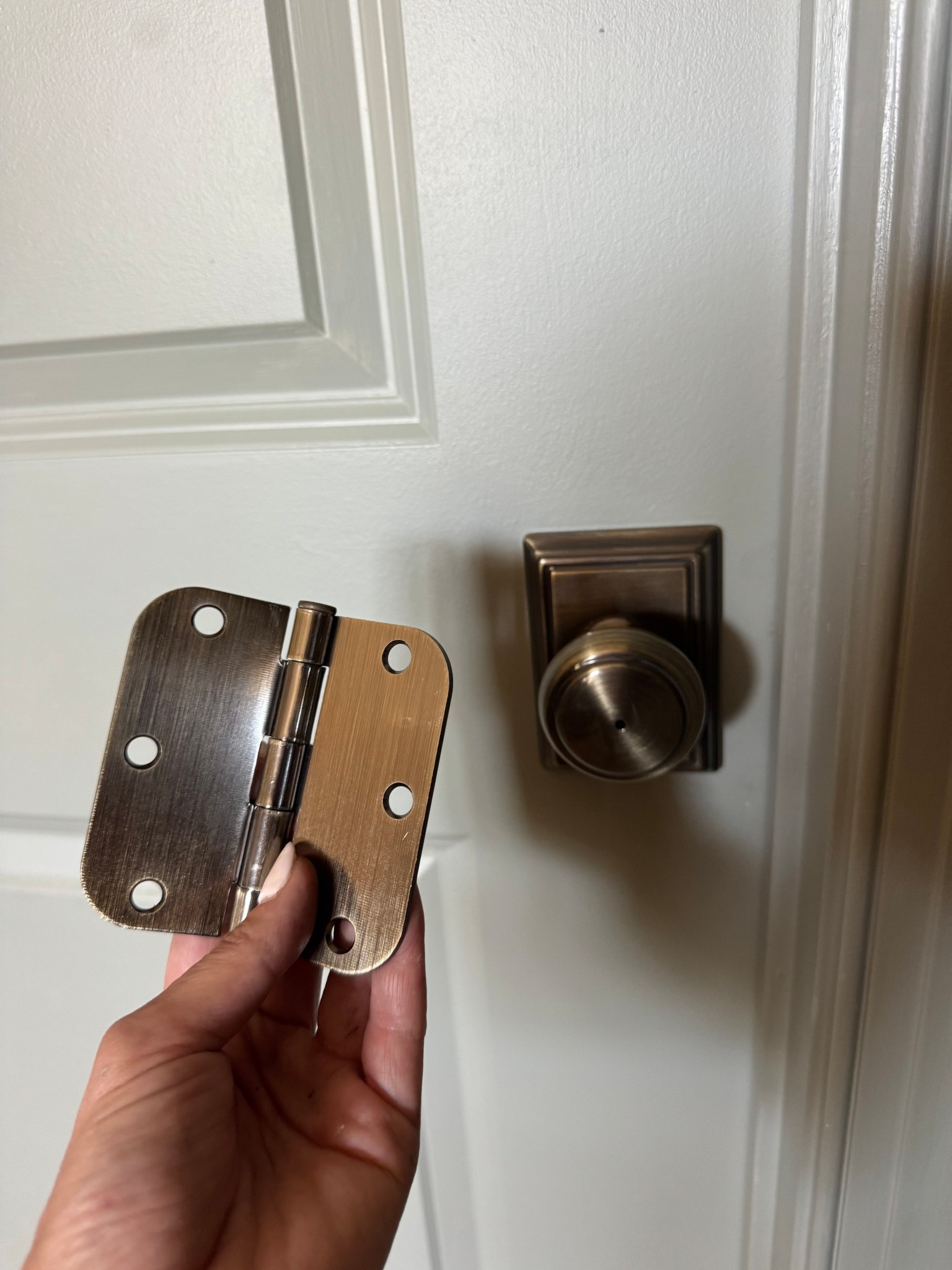 Affordable door hardware, vintage brass doorknob, door hinges