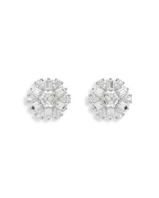 Swarovski Idyllia Crystal Snowflake Stud Earrings in Rhodium Plated    | Bloomingdale's Jewelry &... | Bloomingdale's (US)