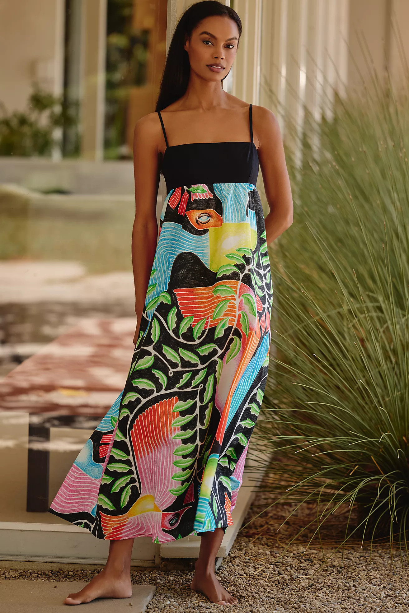 Celandine x Carla Petelski Printed Cotton Midi Dress | Anthropologie (US)