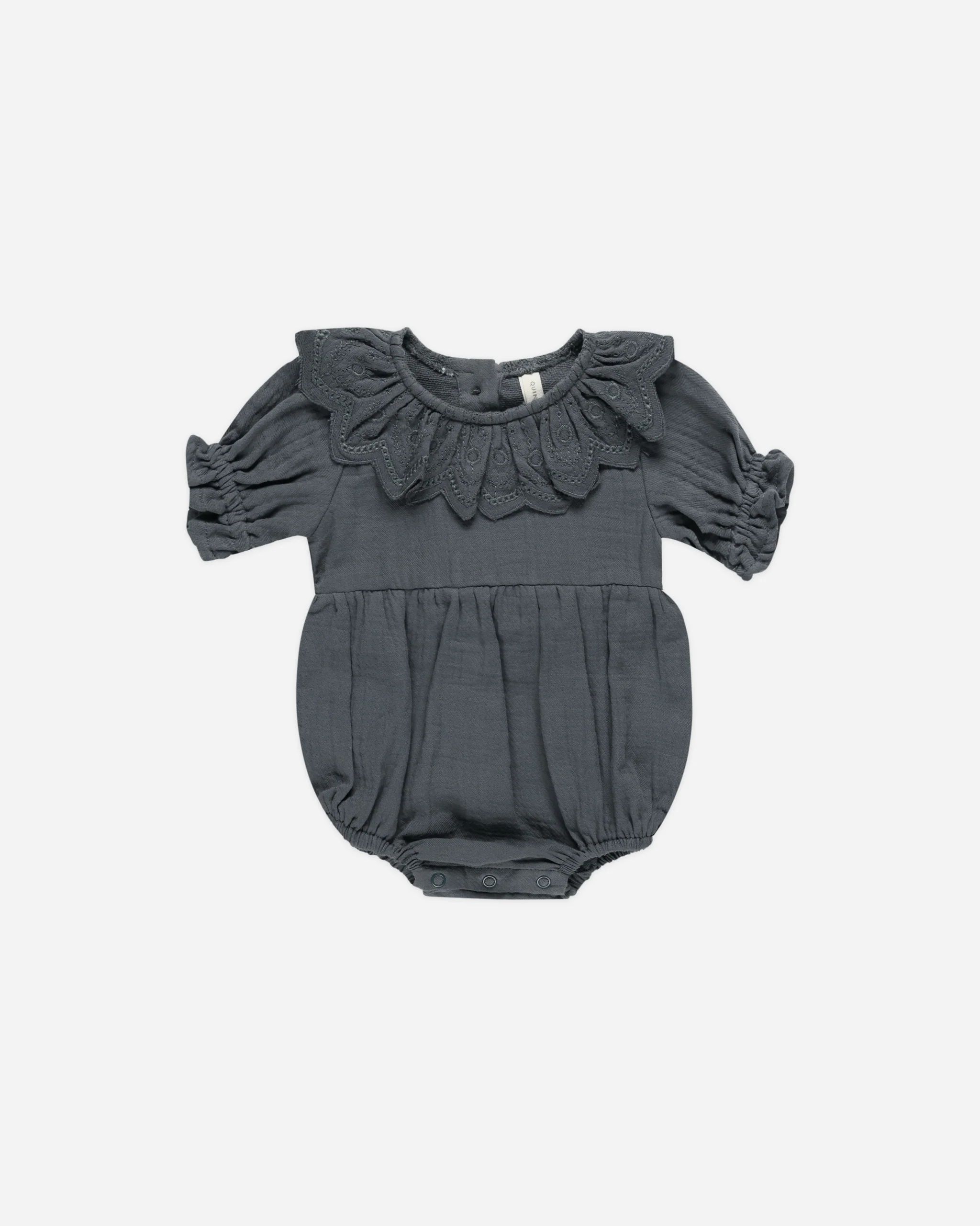 Collared Romper || Indigo | Rylee + Cru