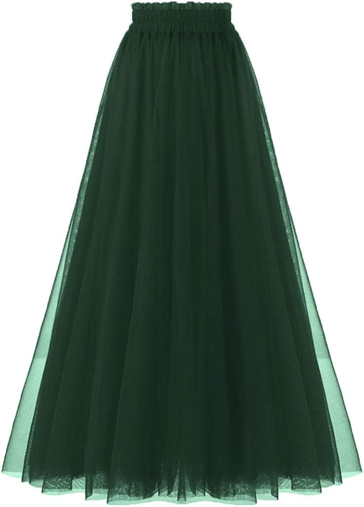 OBBUE Women's A Line Tulle Party Evening Tutu Skirts Tea Length | Amazon (US)