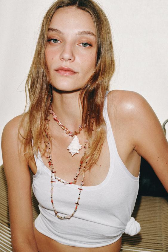 PACK OF 3 STONE SHELL NECKLACES | Zara US