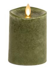 3X4.5 Melted Mottled Unscented Moving Flame Pillar Candle | TJ Maxx