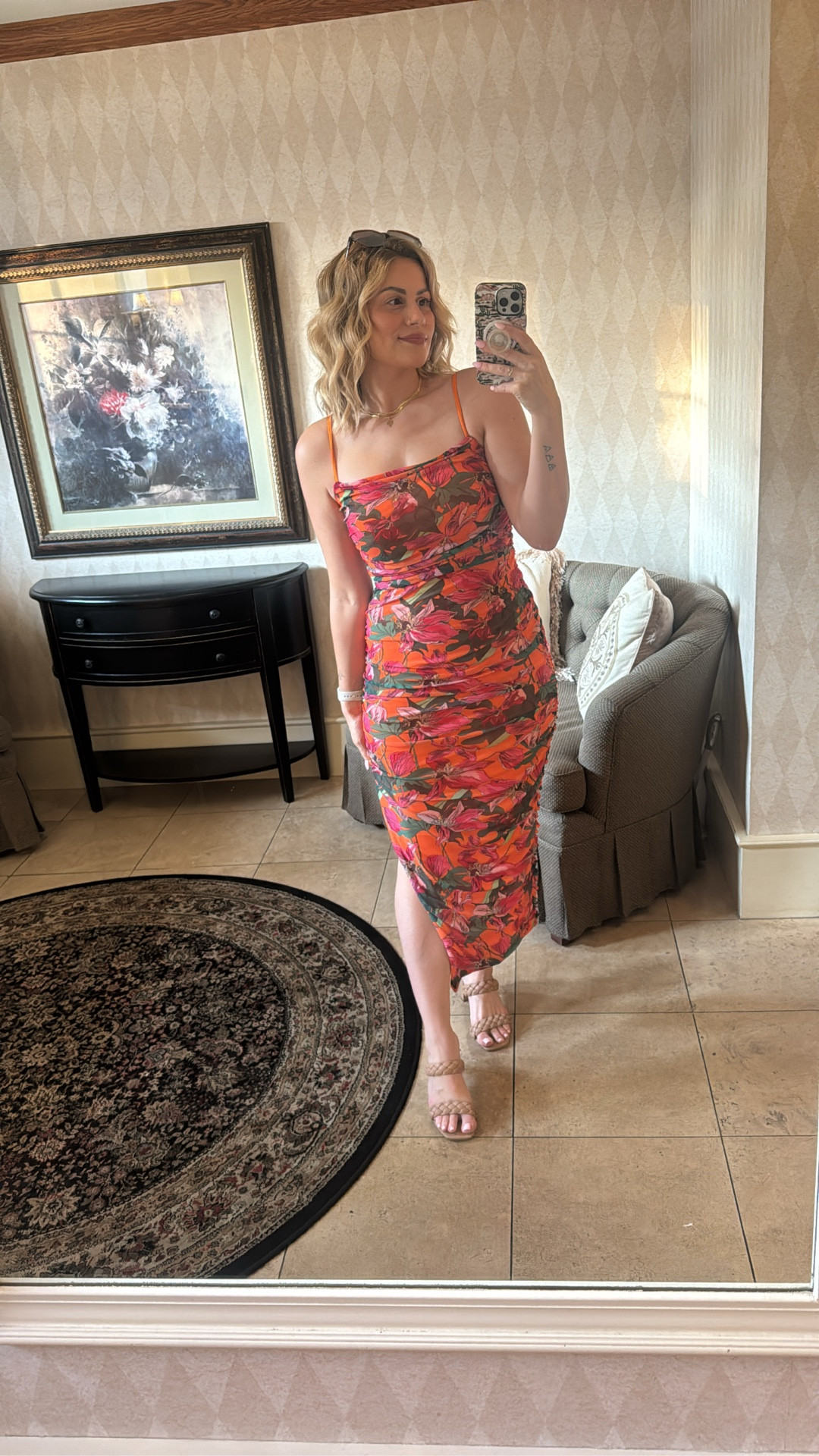 I bought this dress to wear on a trip a year ago, but my luggage got lost so I finally had a chance to wear it and I am in loveeee with it 🧡🩷💚 The dresses sold out in this color, but I linked another color!

#LTKParties #LTKBeauty