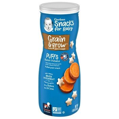 Gerber Puffs Sweet Potato Cereal Baby Snacks - 1.48oz | Target